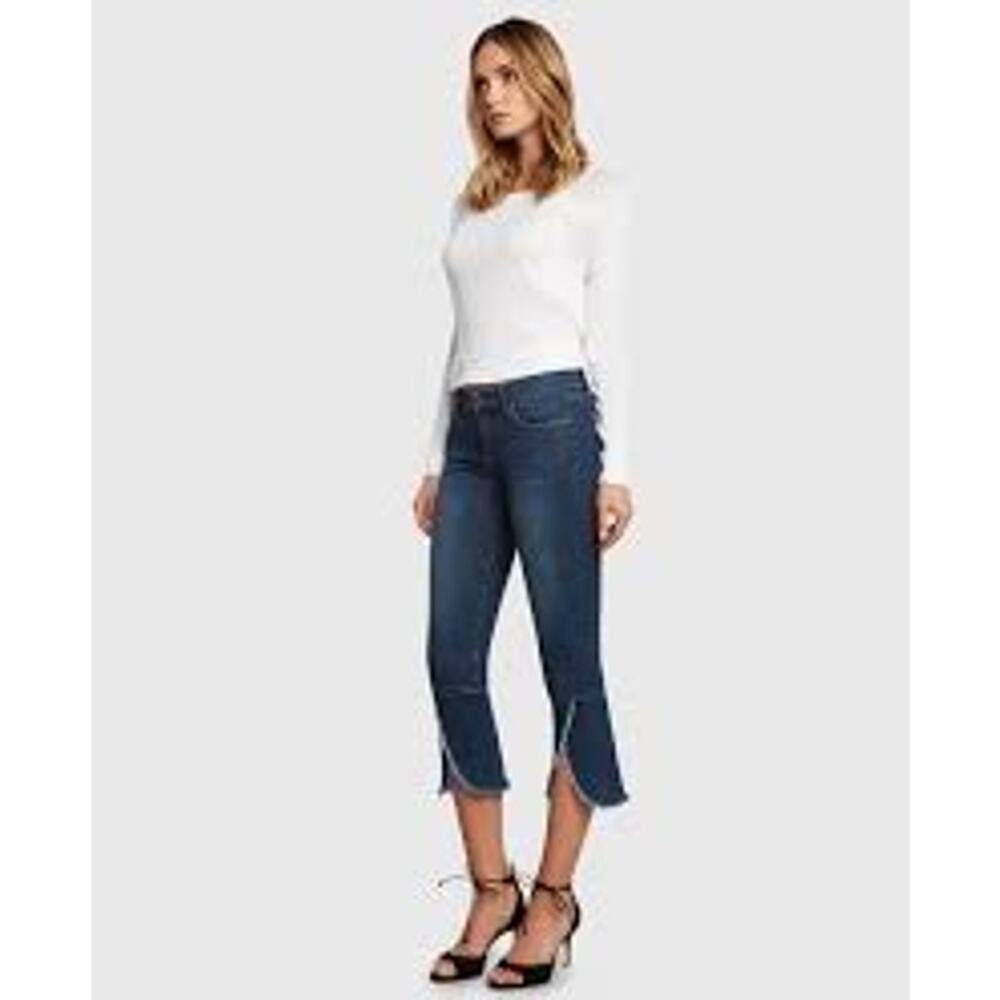 Principle Denim Innovators Size 25 Flirt Ankle Tulip Jeans Indigo Cotton Blend